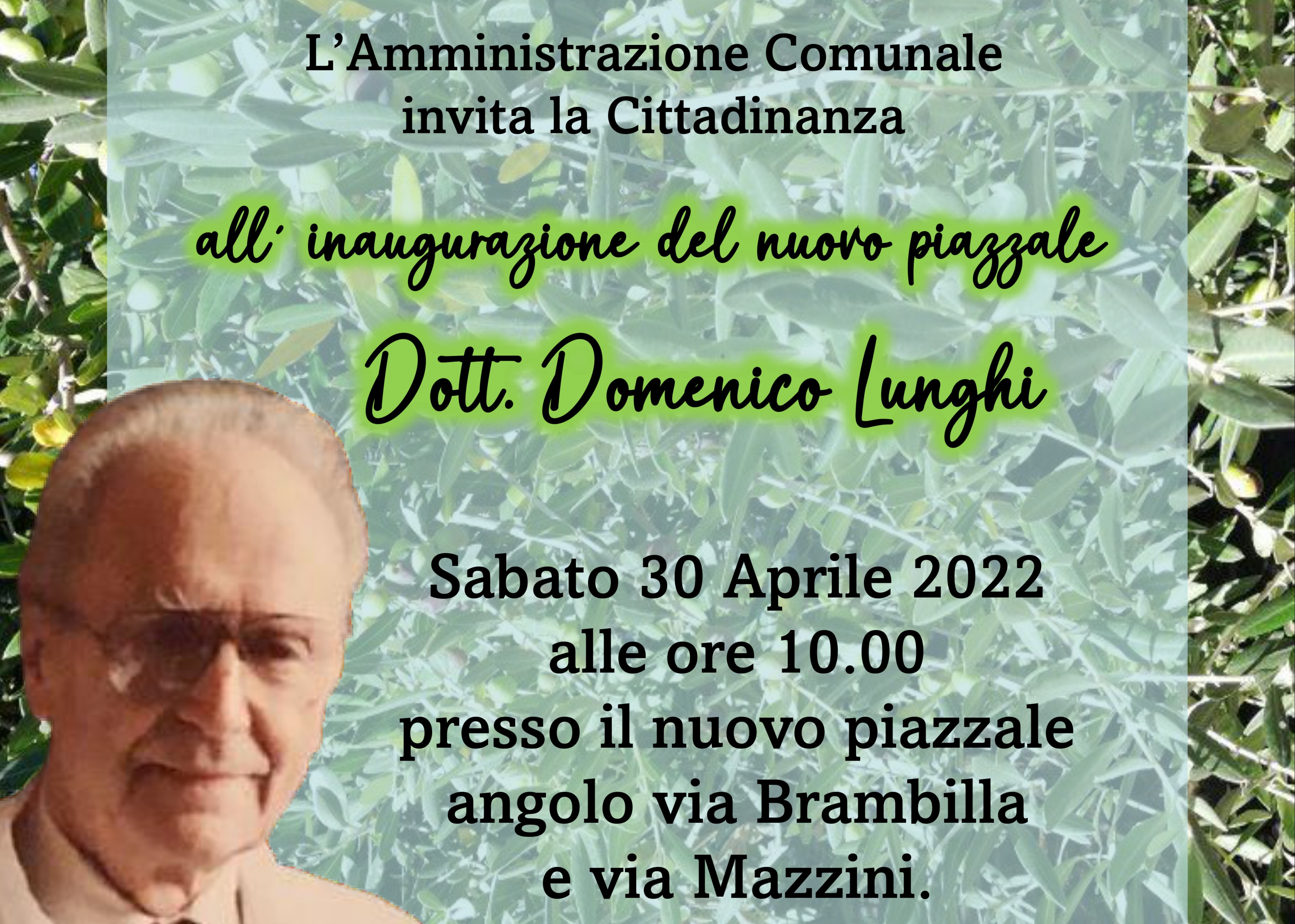 Inaugurazione Piazzale Dott. Domenico Lunghi