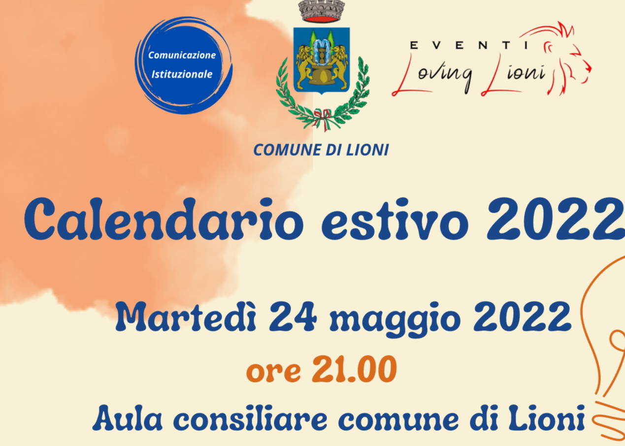 Calendario estivo Loving Lioni 2022