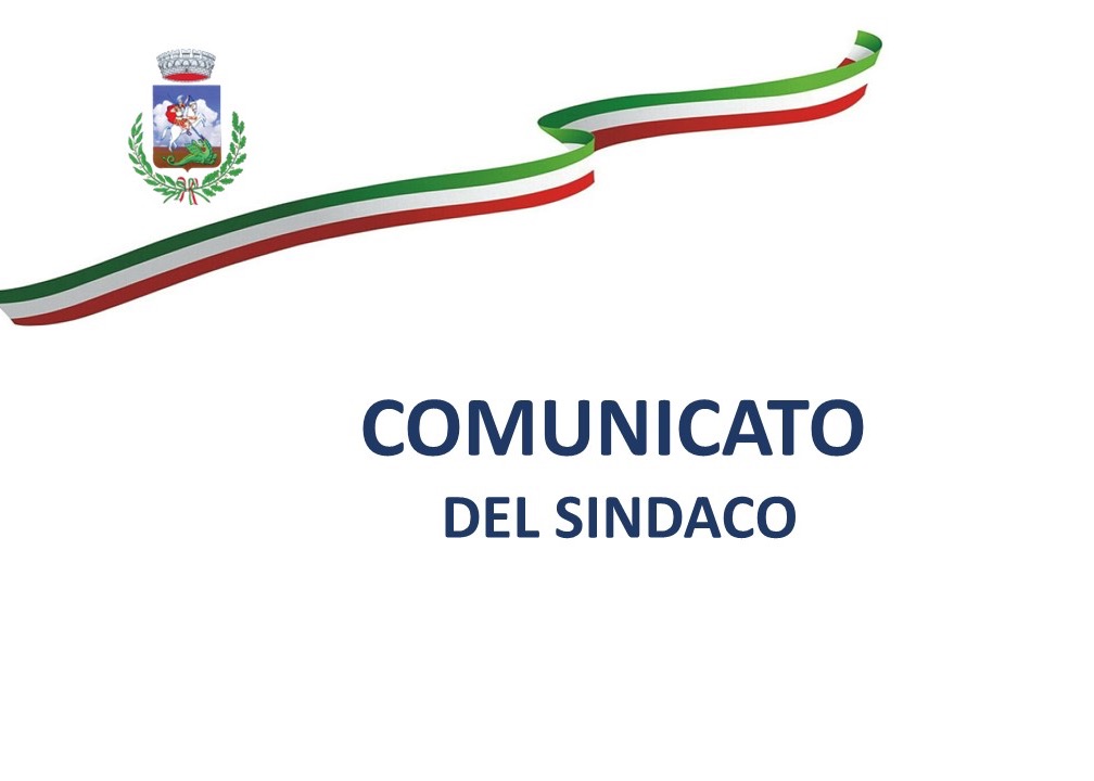 COMUNICATO DEL SINDACO