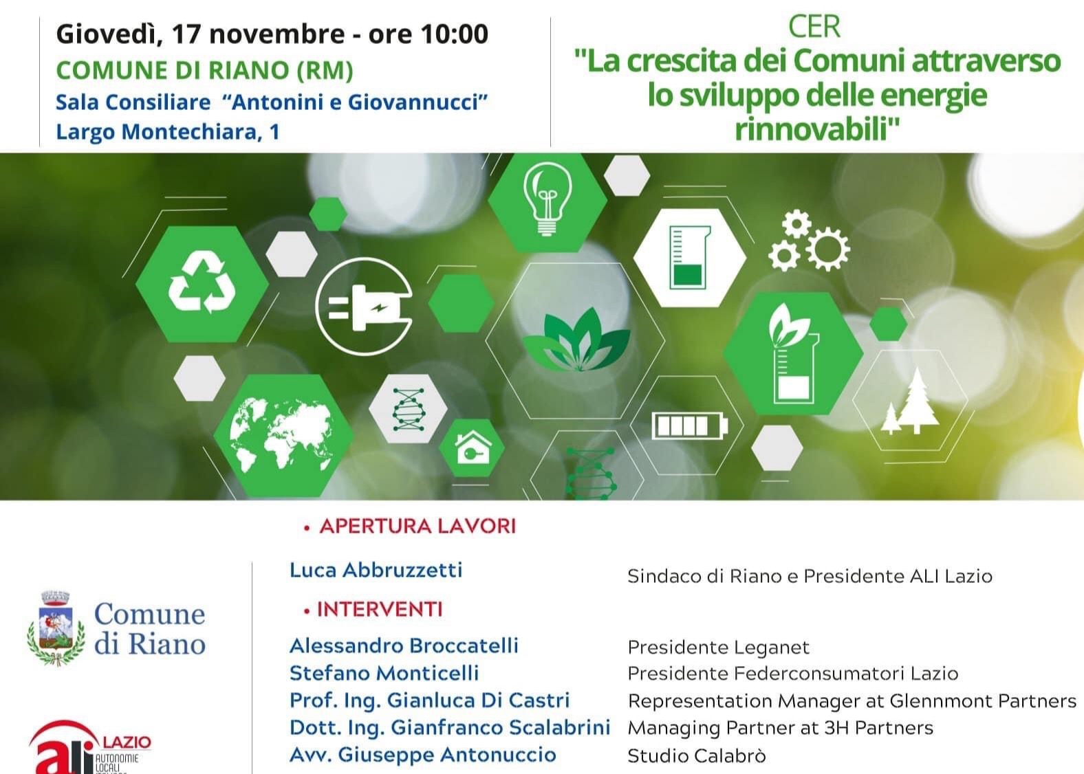 - 2 ALL’ EVENTO “LA CRESCITA DEI COMUNI ATTRAVERSO LO SVILUPPO DELLE ENERGIE RINNOVABILI