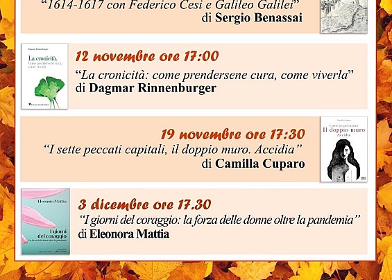 PAGINE D’AUTUNNO: 19/11 ORE 17,30 - SALA CONSILIARE “ANTONINI/GIOVANNUCCI”