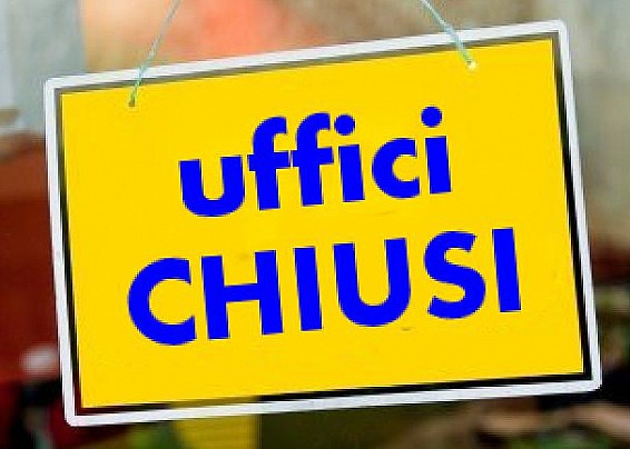 CHIUSURA UFFICIO COMUNALE MUNICIPIO DI PIAGGE - TERRE ROVERESCHE