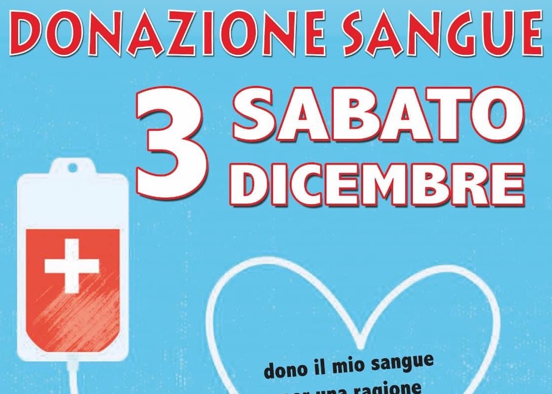 AVIS RIANO: 3 dicembre donazione sangue