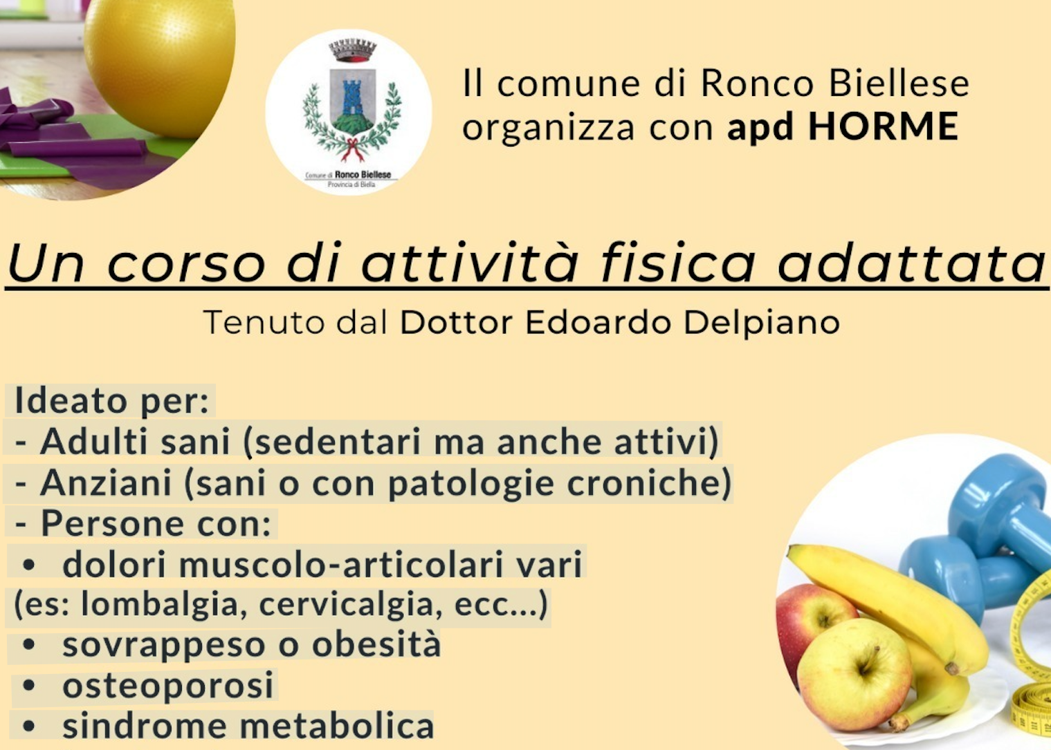 Corso di attività fisica adattata