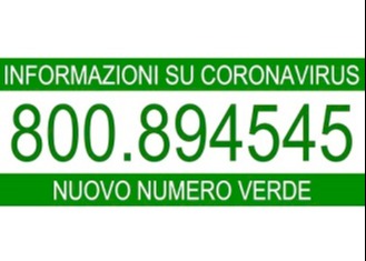 AVVISO URGENTE: utilizzo numero verde 800-061.160 per SOLI eventi di Protezione Civile