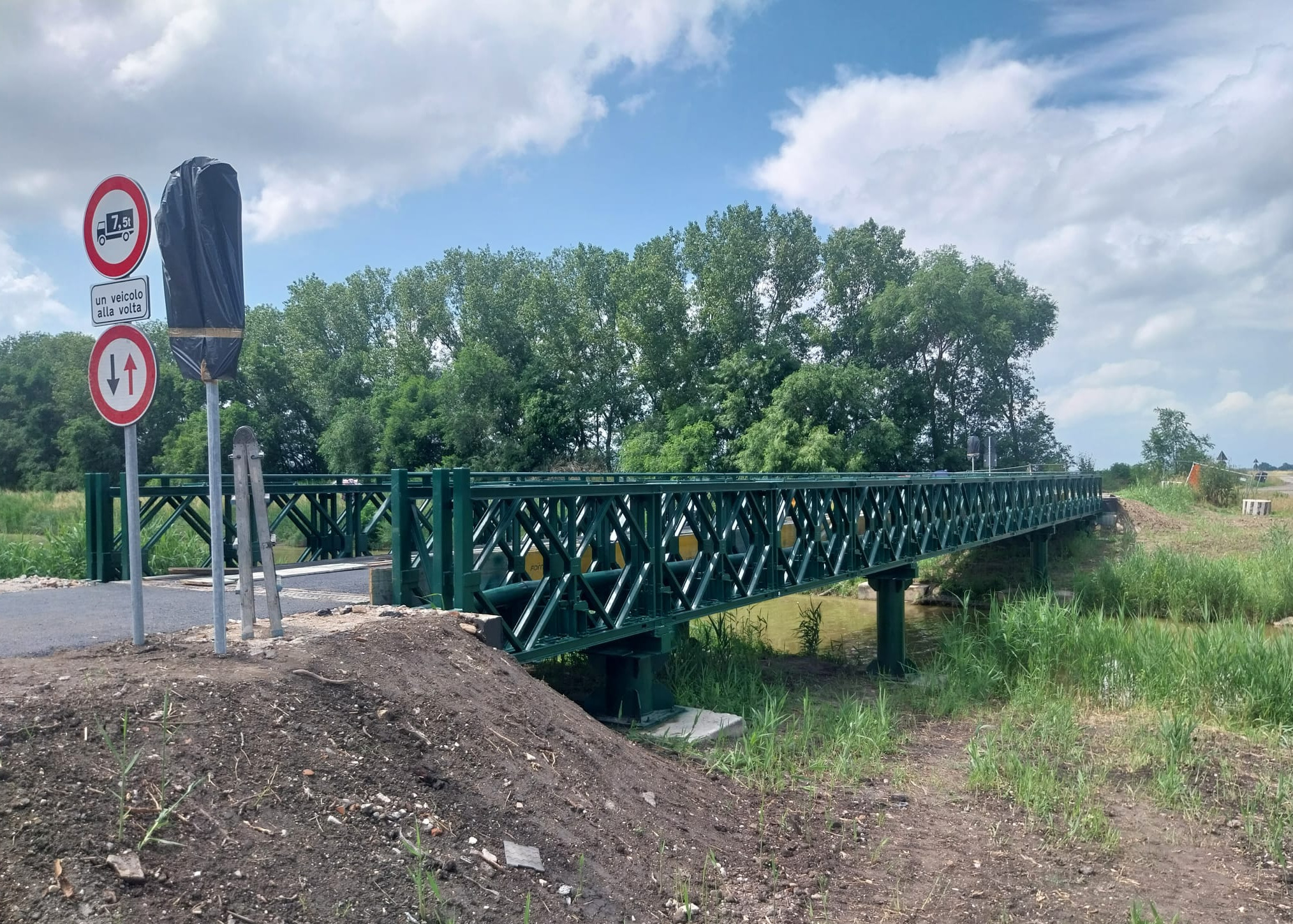 Riapre al transito veicolare il ponte Umana nel Mezzano