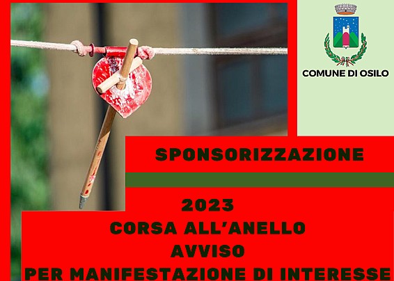 CORSA ALL'ANELLO 2023, SPONSORIZZAZIONE: AVVISO PER MANIFESTAZIONE DI INTERESSE
