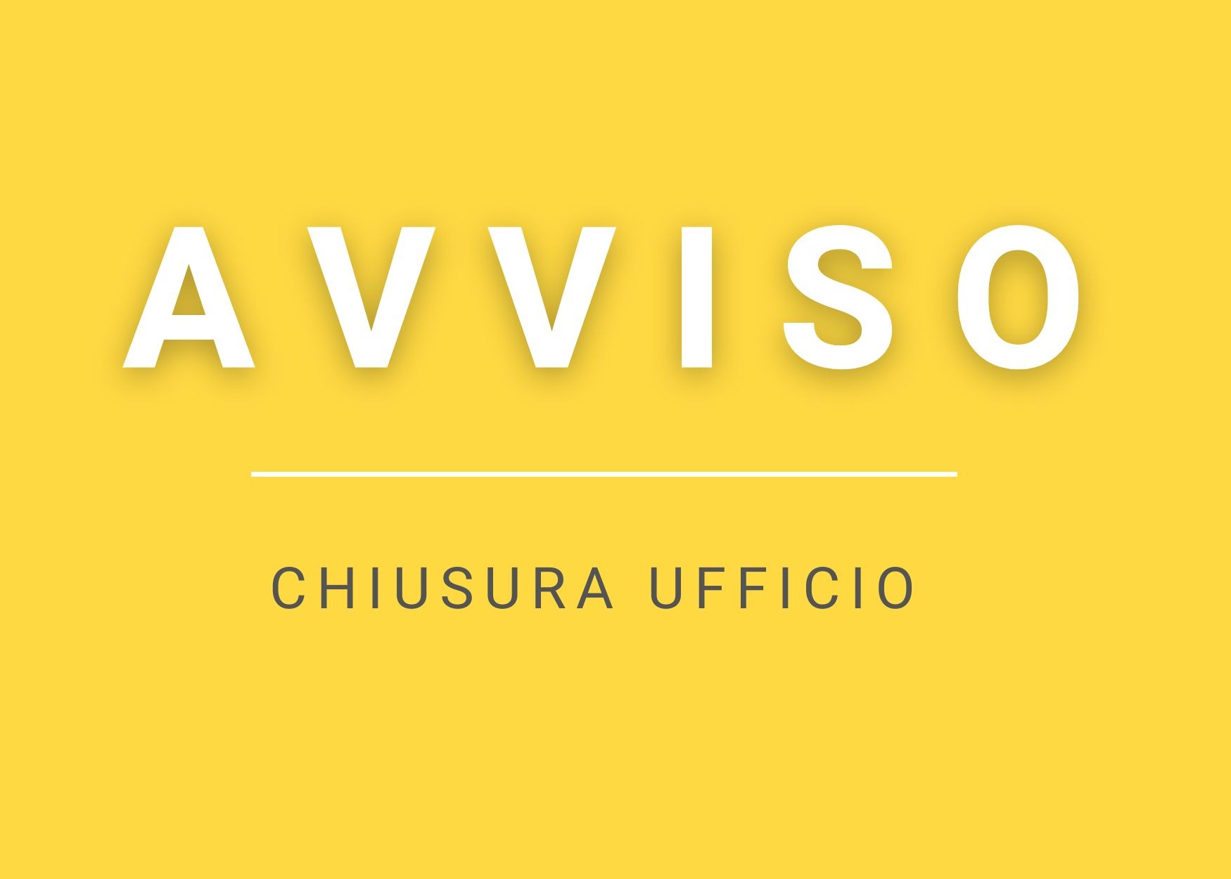 Chiusura Ufficio Attività produttive e commercio