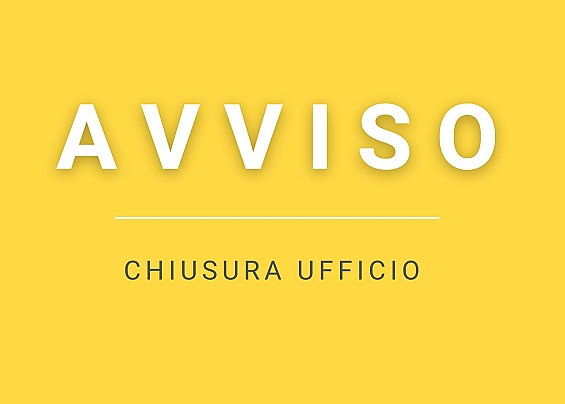 Chiusura Ufficio Attività produttive e commercio