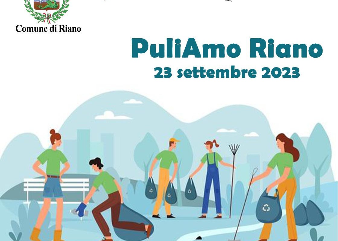 PuliAmo Riano: 23 settembre ore 9:00/13:00