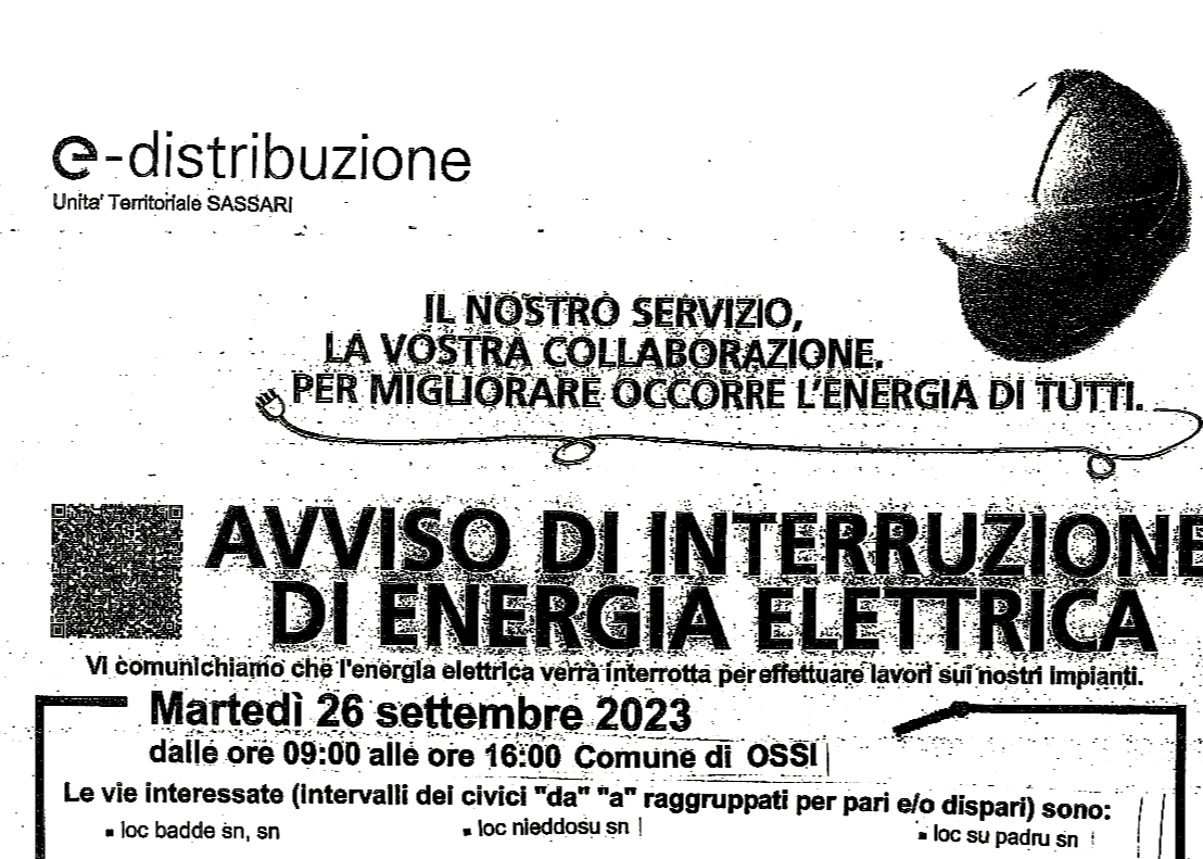 interruzione dell'erogazione dell'energia elettrica