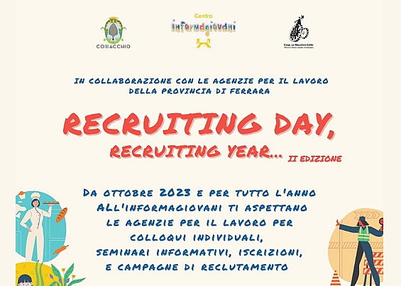 26 ottobre 2023 nuovo Recruiting day all'Informagiovani di Porto Garibaldi