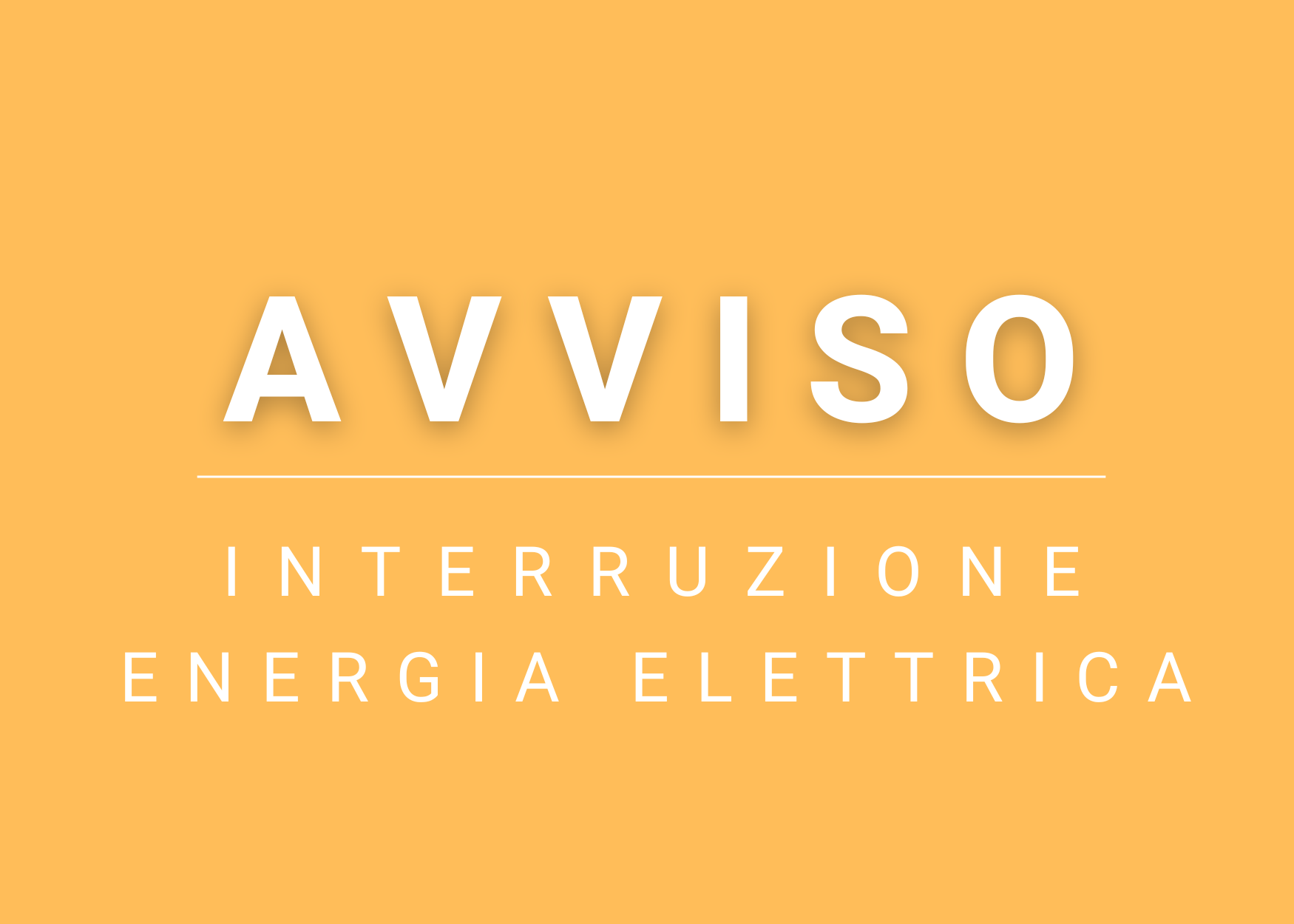 Avviso di interruzione di energia elettrica