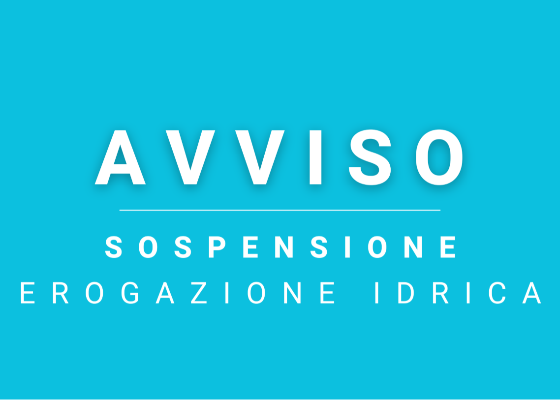 Sospensione erogazione idrica