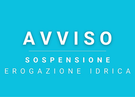 Sospensione erogazione idrica