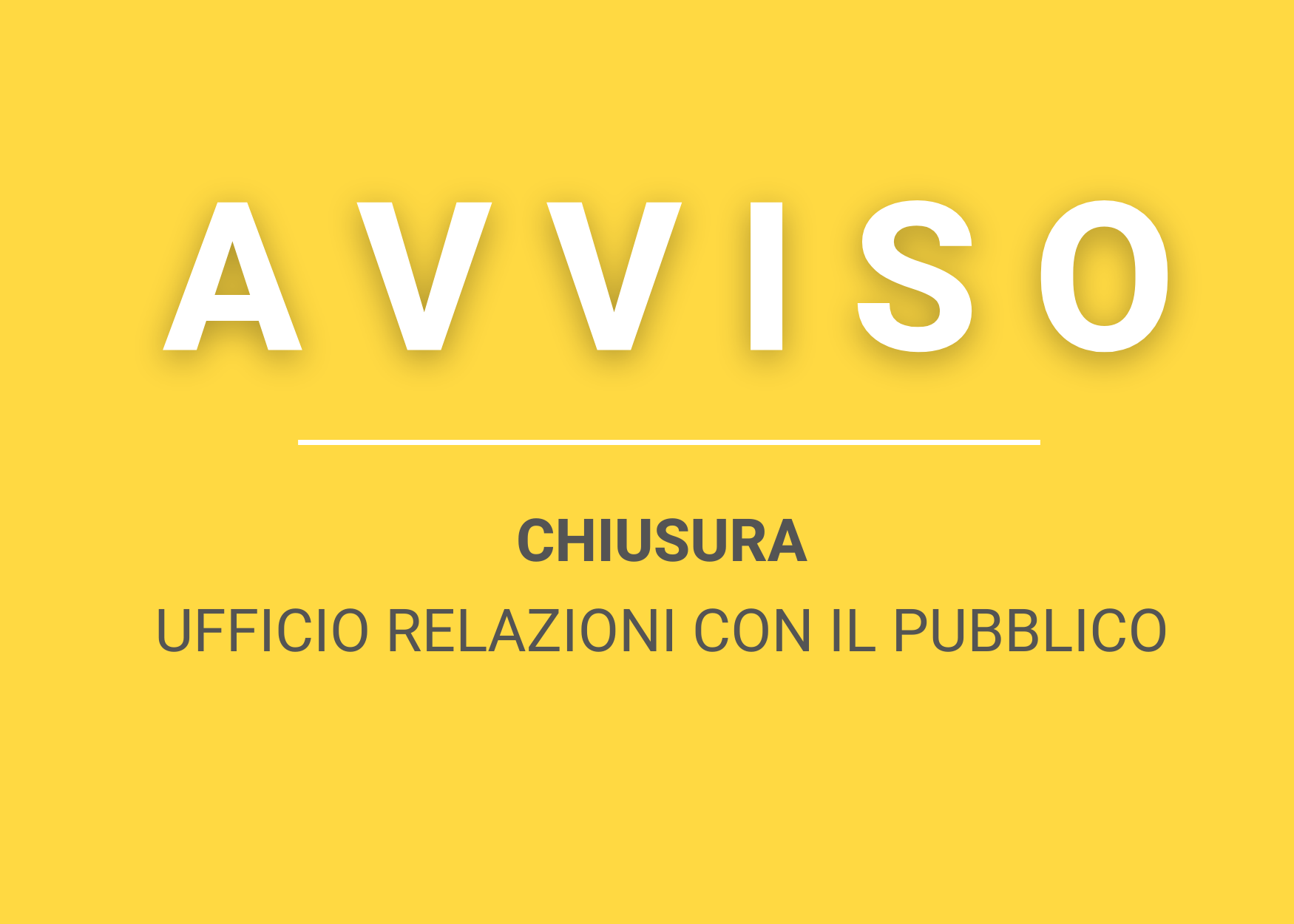 Chiusura URP sabato 2 marzo 2024