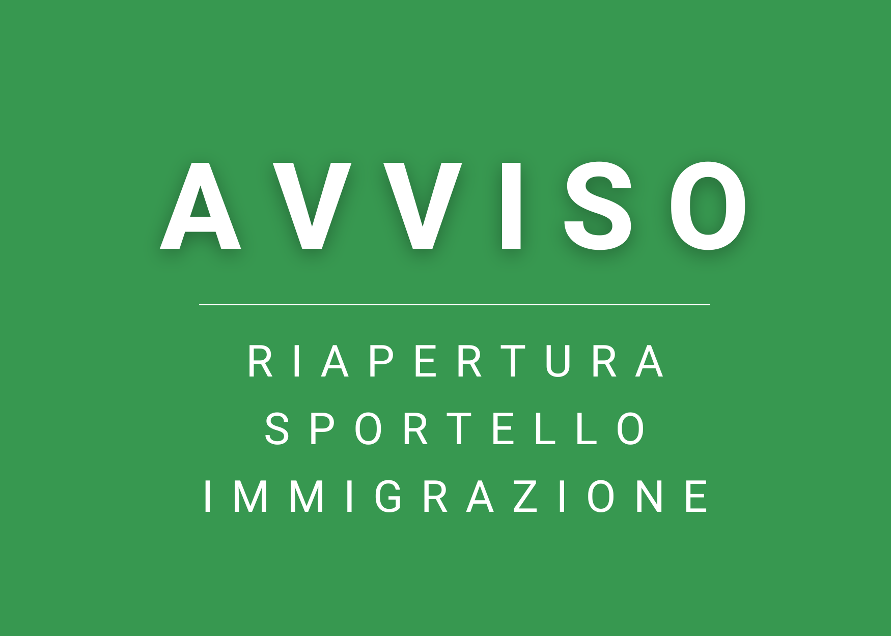 22 febbraio 2024, Riapertura Sportello immigrazione