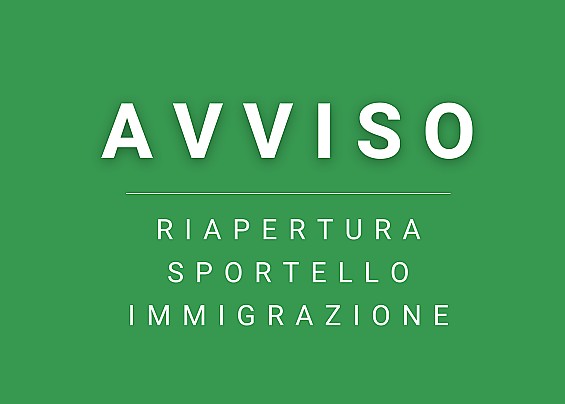 22 febbraio 2024, Riapertura Sportello immigrazione