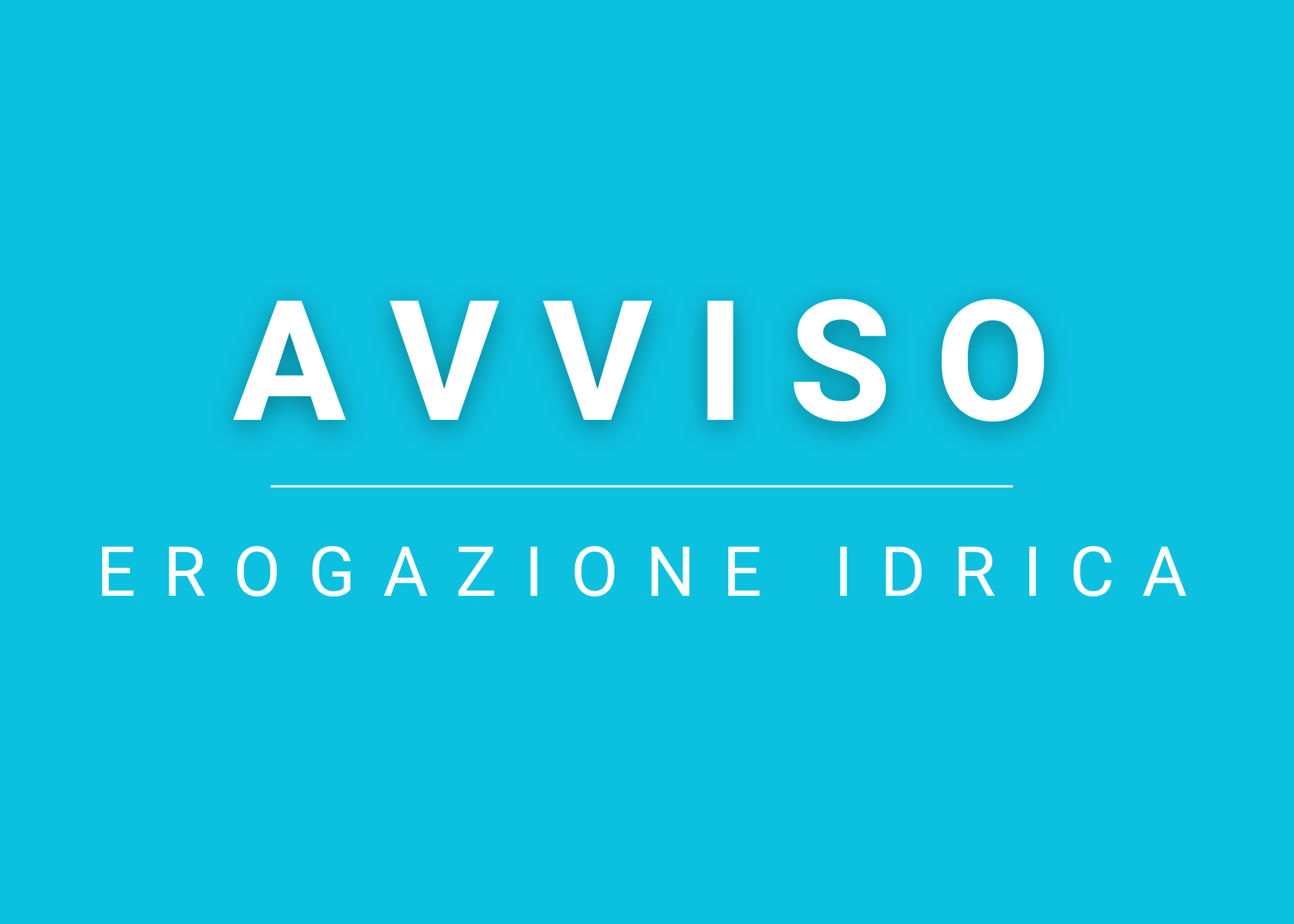 Sospensione erogazione idrica