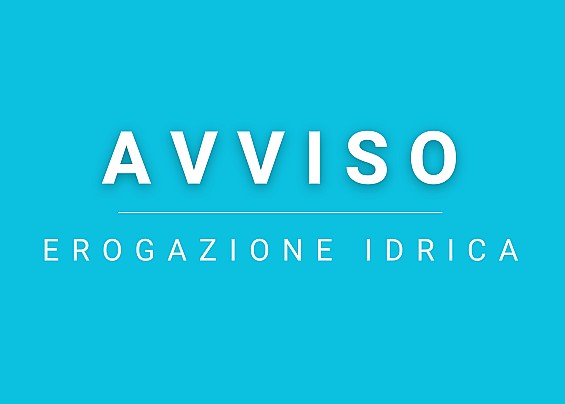 Sospensione erogazione idrica