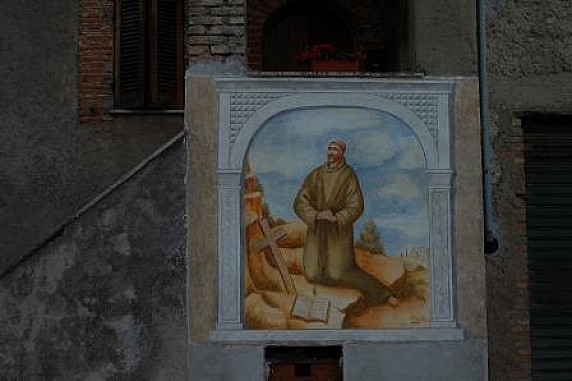 vedute di greccio-il sentiero degli artisti - un affresco - foto di paolo s-thumb