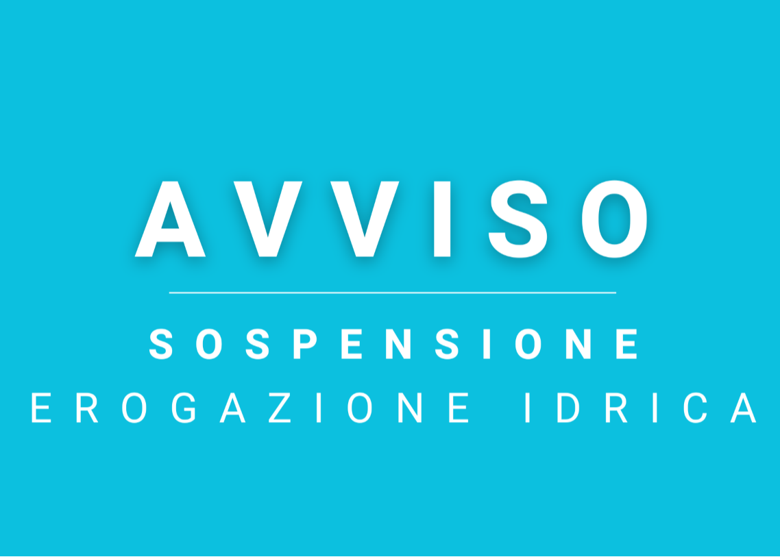 Sospensione erogazione idrica