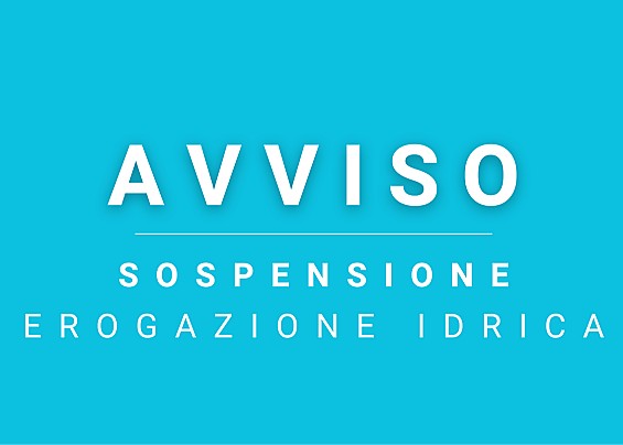Sospensione erogazione idrica