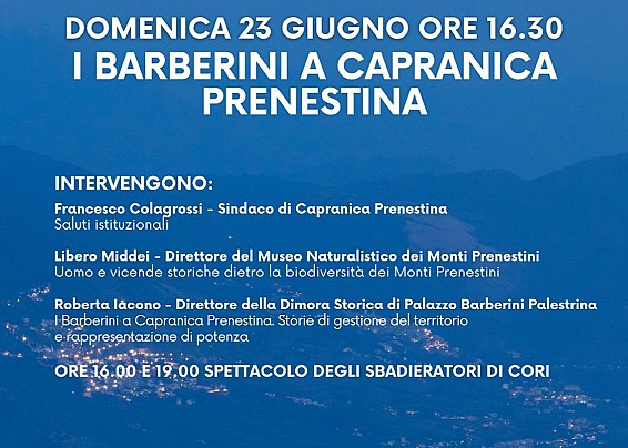 I BARBERINI A CAPRANICA PRENESTINA