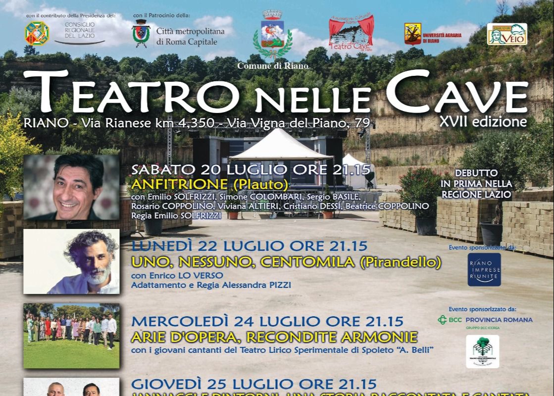 TEATRO NELLE CAVE 2024: dal 20 al 28 luglio 