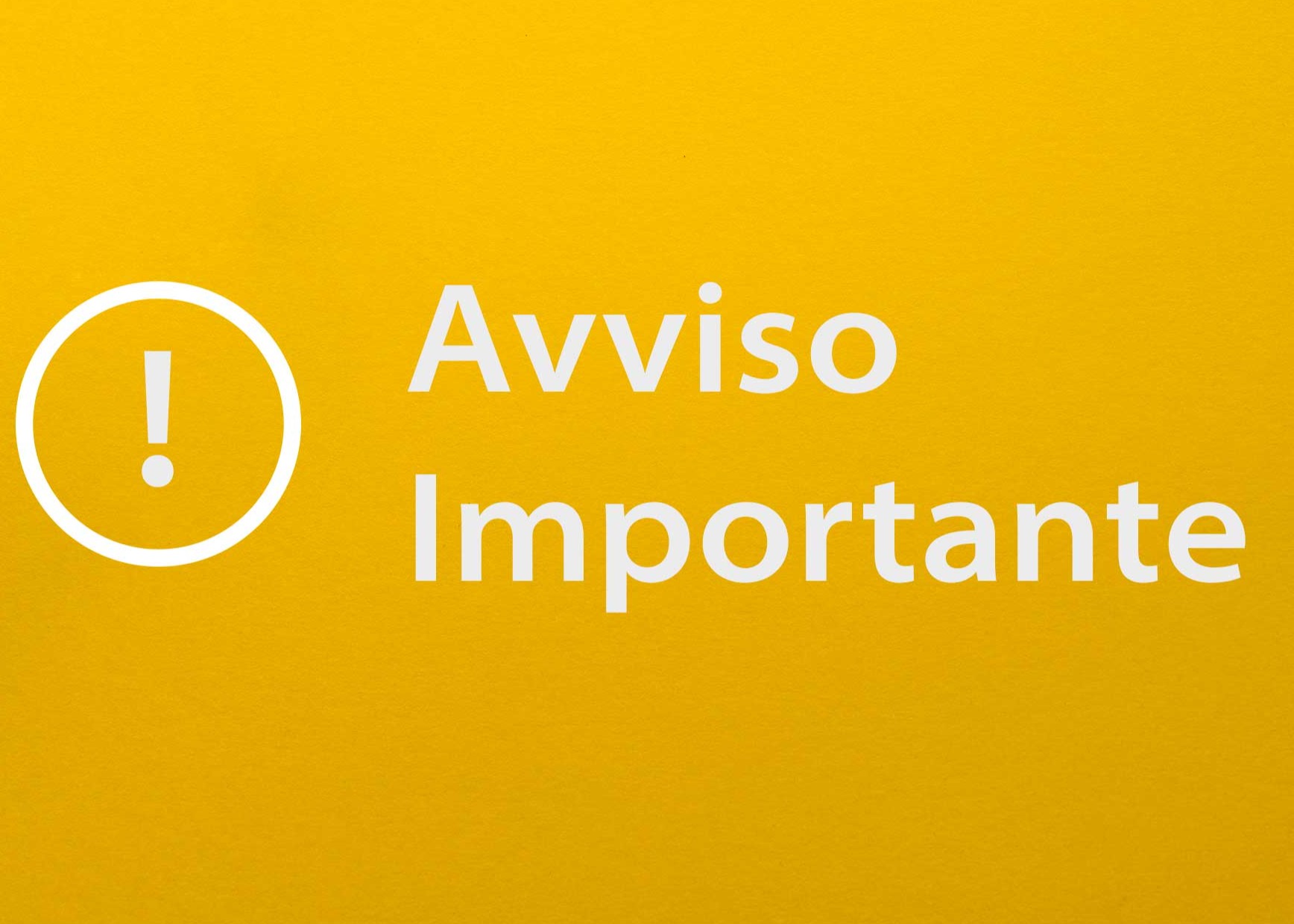 Avviso: temporanei provvedimenti alla circolazione stradale
