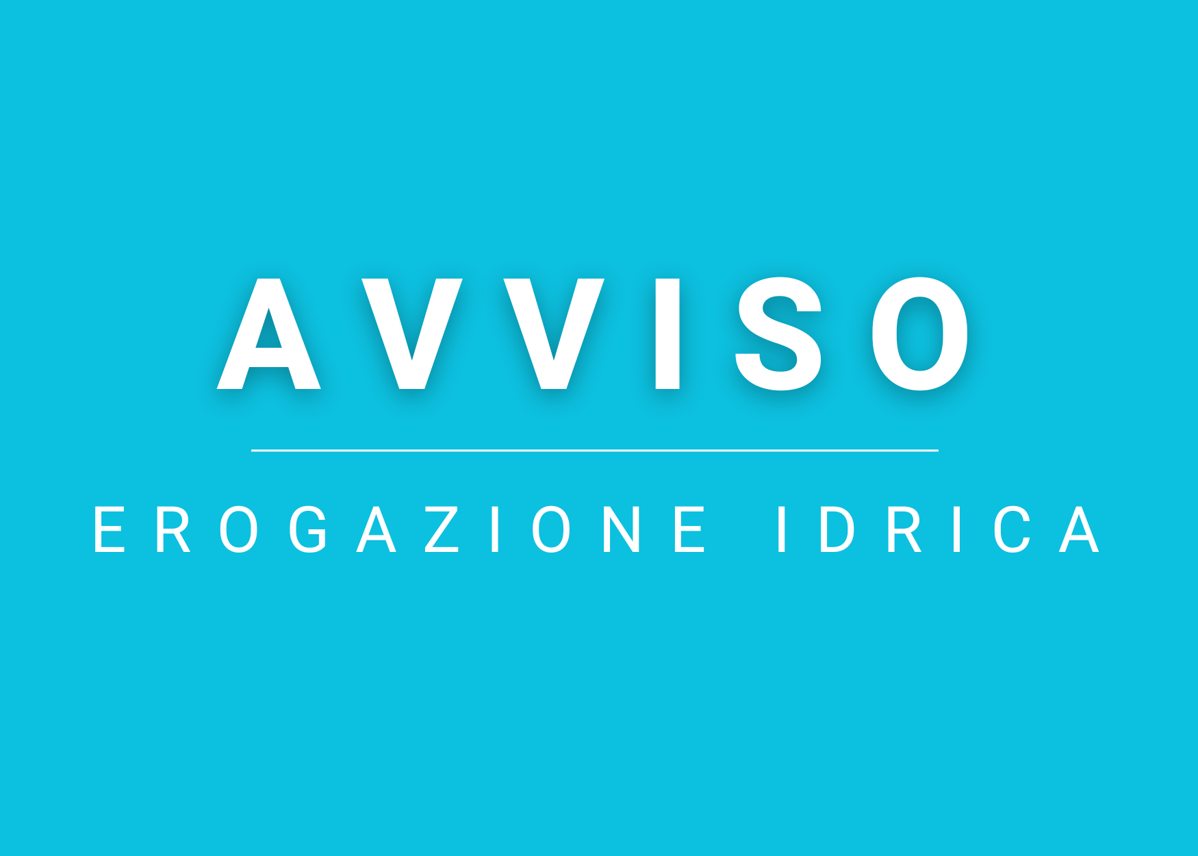 Sospensione erogazione servizio idrico