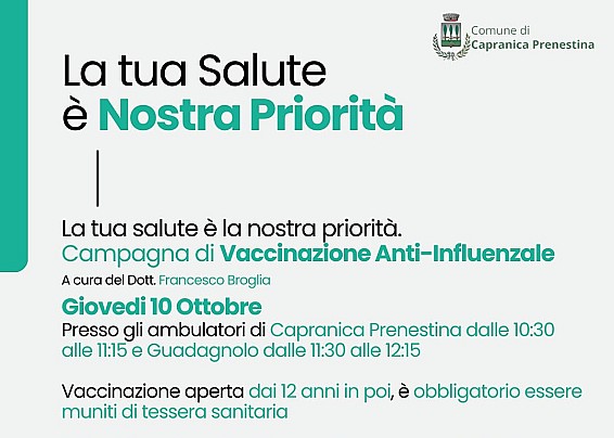 Campagna di Vaccinazione Anti-Influenzale