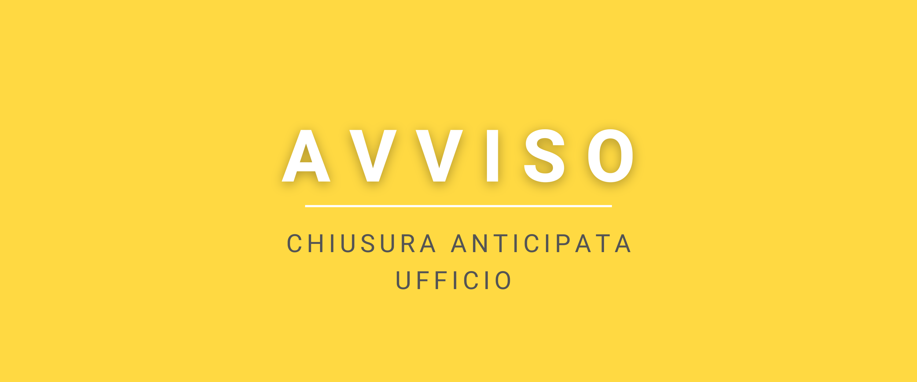 Avviso | Chiusura anticipata Ufficio Relazioni con il Pubblico (URP)