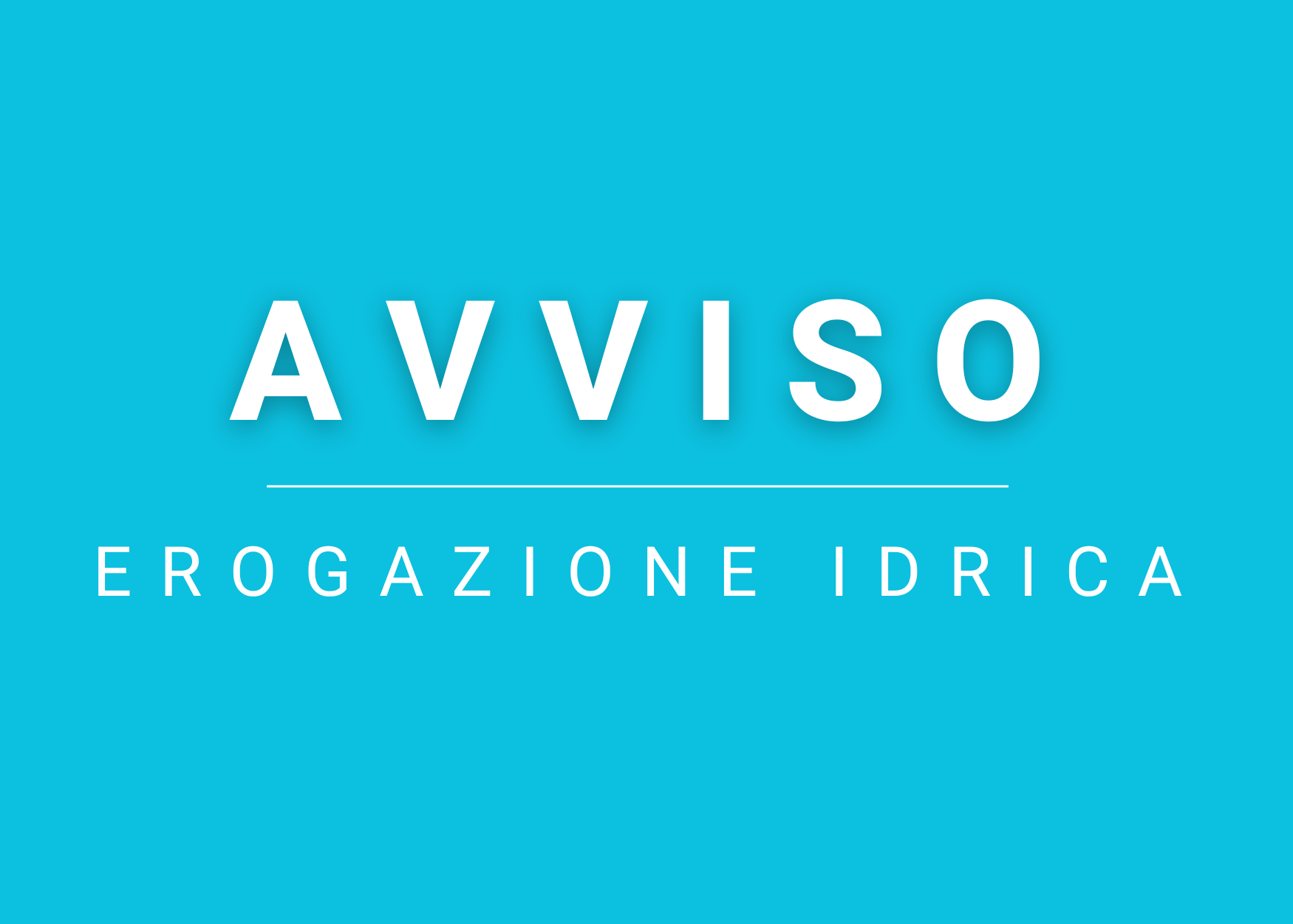 Sospensione erogazione servizio idrico