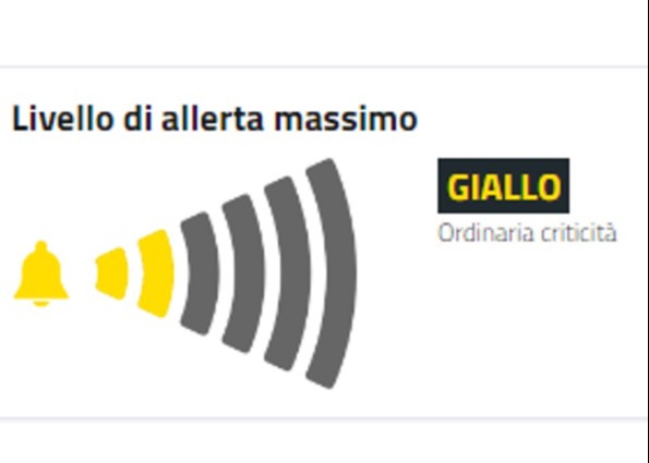 Allerta Gialla per rischio temporali.                                                                                                                                                                   --- Sabato 25 Luglio ---