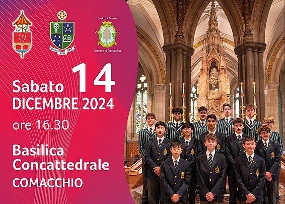 Comacchio, Elevazione musicale di Natale con la Schola della Cattedrale di San Patrizio di Melbourne.