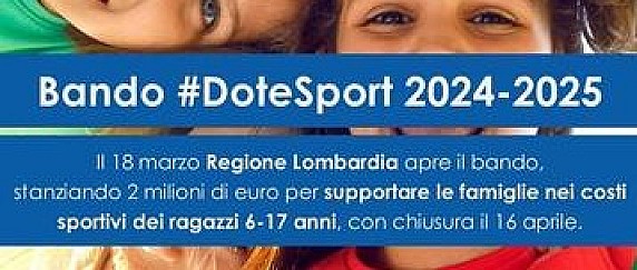 Bando Dote Sport 2024 anno sportivo 2024/2025