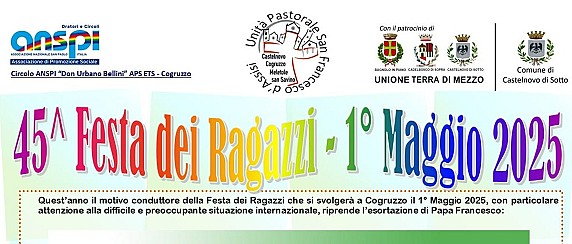 Il 1° maggio a Cogruzzo la 46esima festa dei ragazzi