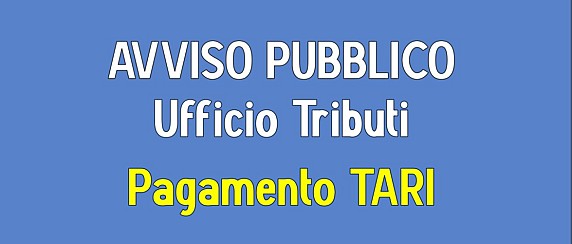 AVVISO PUBBLICO - invio Mod. F24 per il pagamento della TARI