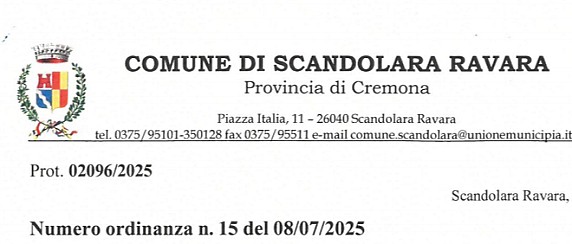 Ordinanza n. 15 - Modifica alla viabilità centro Castaelponzone per evento "Borgo sotto le stelle 2025" del 12 Luglio 2025