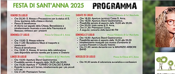 Festa di Sant'Anna - da Venerdì 25 a Mercoledì 30 Luglio