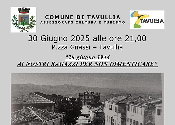 30 giugno 2025 ore 21,00 Piazza Gnassi