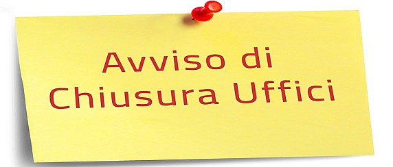 CHIUSURA SPORTELLO ANAGRAFE SABATI DI AGOSTO