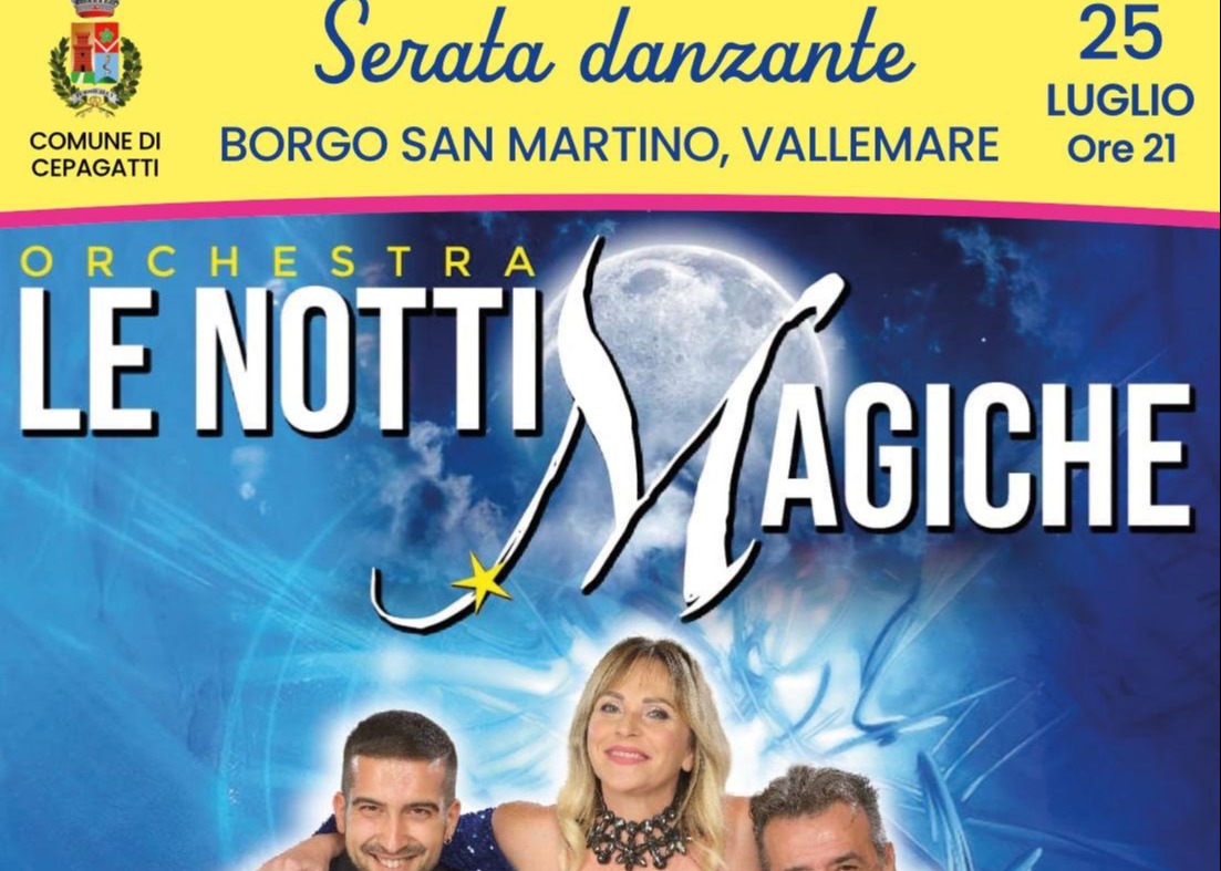 MANIFESTAZIONI ESTIVE 2025 - SERATA DANZANTE PRESSO BORGO SAN MARTINO IL 25 LUGLIO 2025