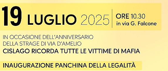 Inaugurazione Panchina della Legalità