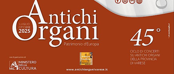 Giovedì 31 Luglio ore 21:00 - Chiesa San Giuseppe - Concerto Antichi Organi, Patrimonio d'Europa