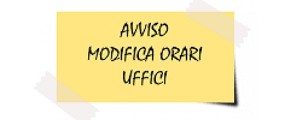Nuovo orario di apertura degli uffici comunali