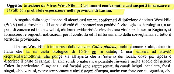 infezione da Virus West Nile