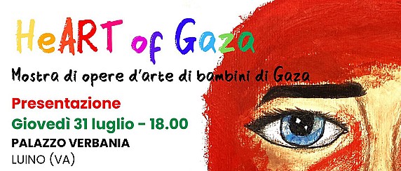 1/9 Agosto 2025 - Biblioteca Civica - HeART of Gaza / Mostra di opere d'arte di bambini di Gaza