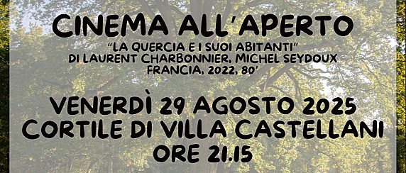 Cinema all'aperto 29 agosto 2025